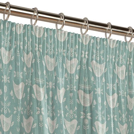 Pencil heading curtain