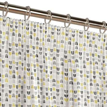 Pencil heading curtain