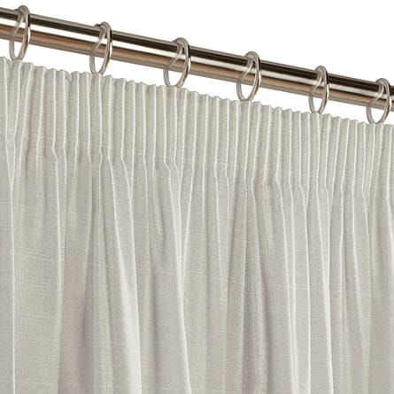 Pencil heading curtain