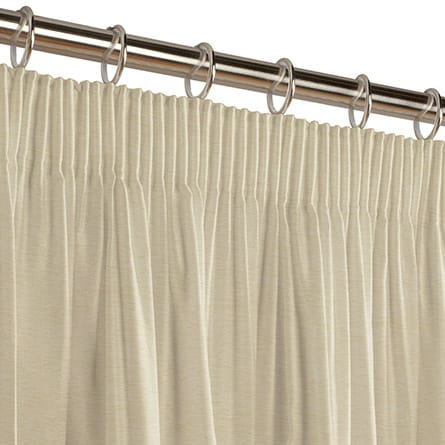 Pencil heading curtain