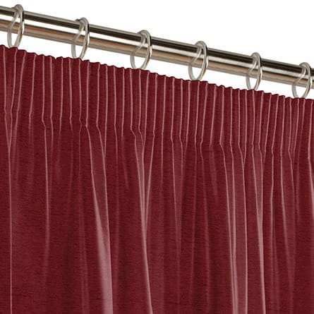 Pencil heading curtain