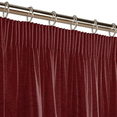 Pencil heading curtain