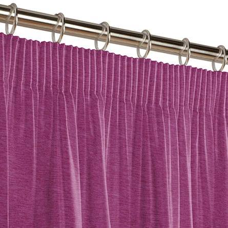 Pencil heading curtain