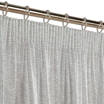 Pencil heading curtain