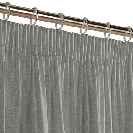 Pencil heading curtain