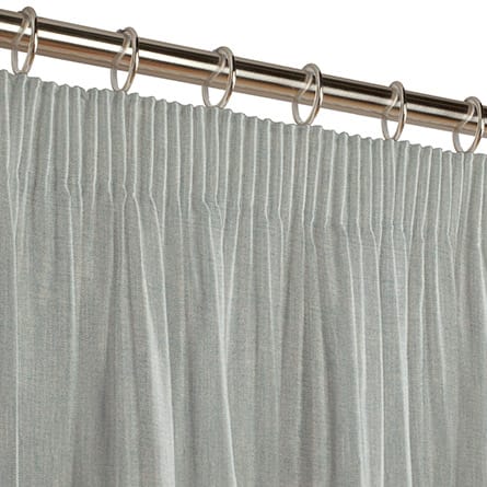 Pencil heading curtain