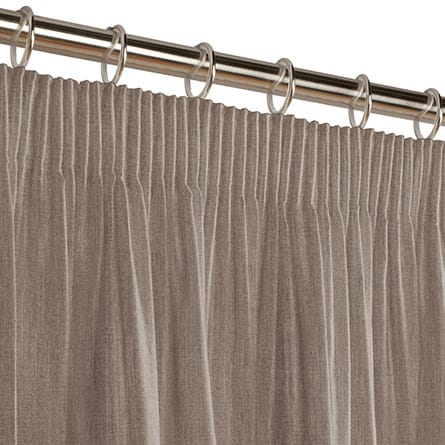 Pencil heading curtain