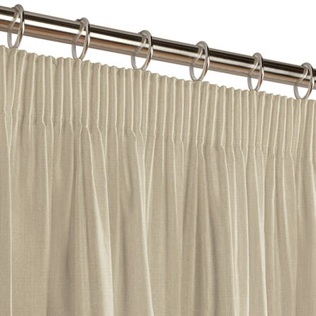 Pencil heading curtain
