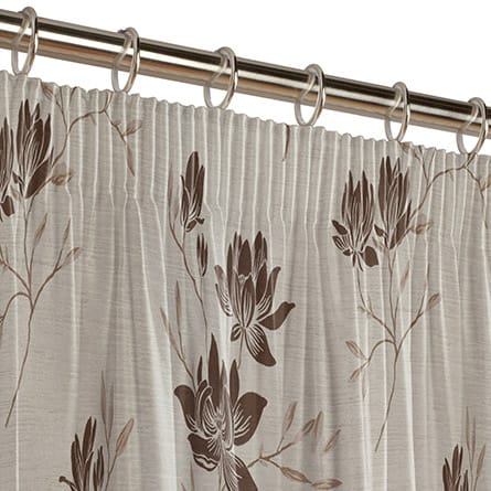 Pencil heading curtain