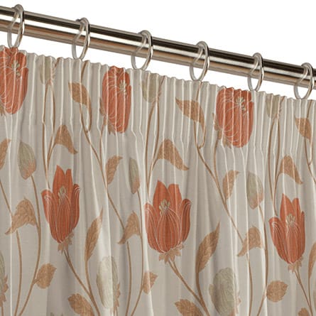 Pencil heading curtain
