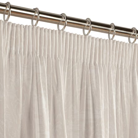 Pencil heading curtain