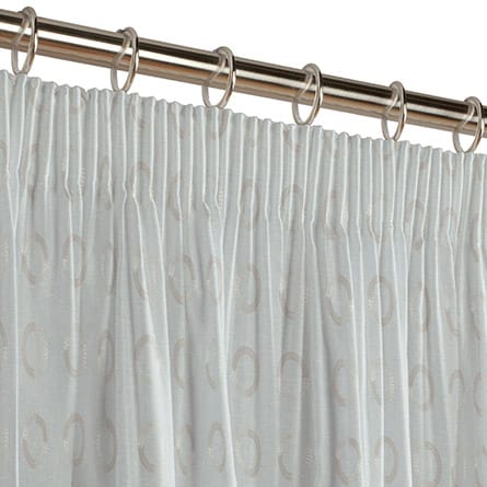 Pencil heading curtain