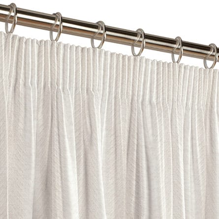 Pencil heading curtain