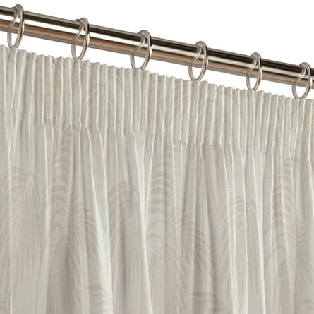 Pencil heading curtain