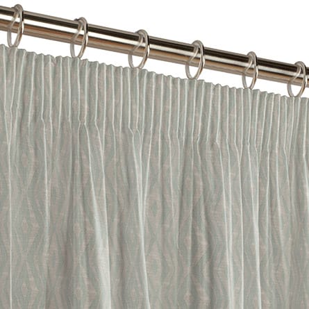 Pencil heading curtain