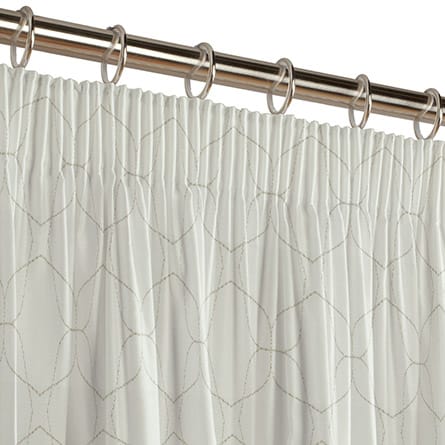 Pencil heading curtain