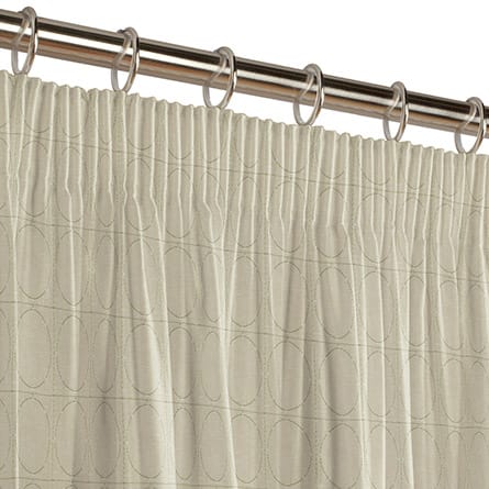 Pencil heading curtain