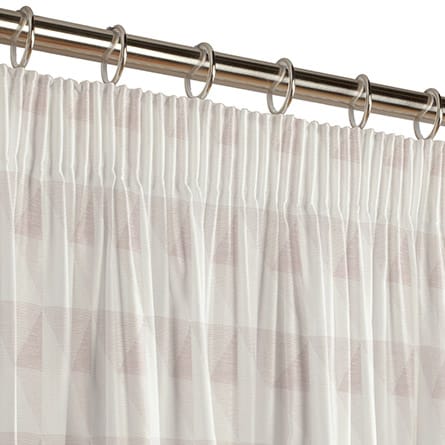 Pencil heading curtain