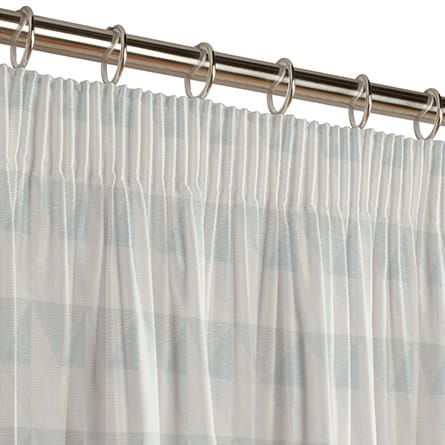 Pencil heading curtain