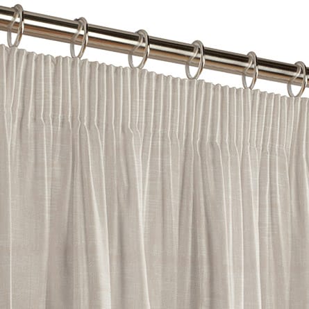 Pencil heading curtain