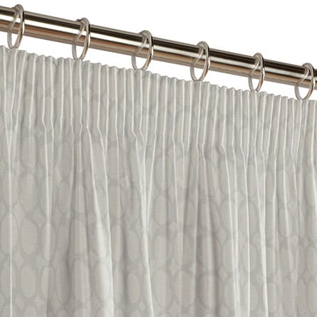 Pencil heading curtain