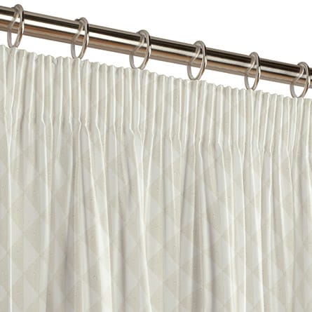 Pencil heading curtain