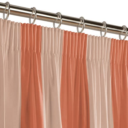 Pencil heading curtain