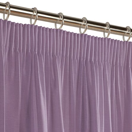 Pencil heading curtain