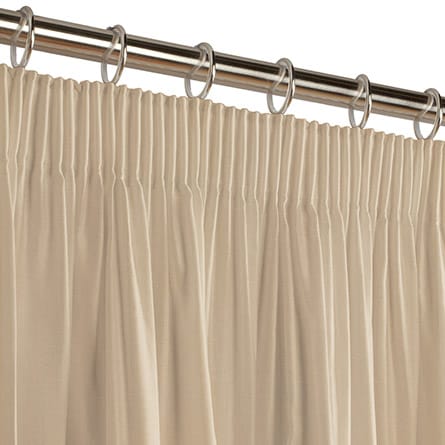 Pencil heading curtain