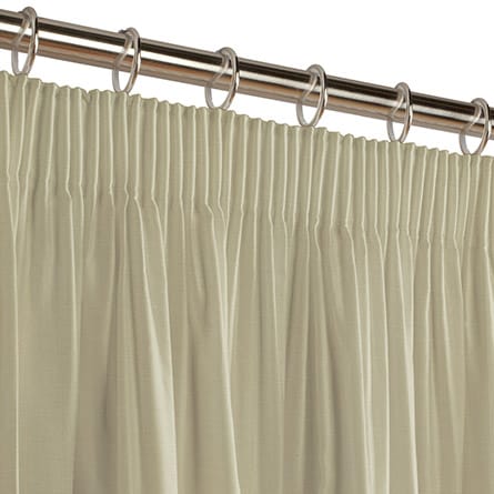 Pencil heading curtain
