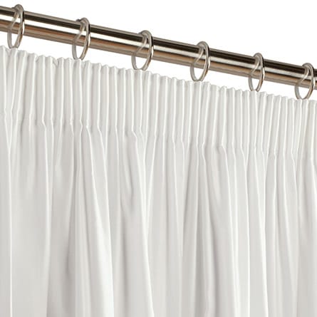 Pencil heading curtain