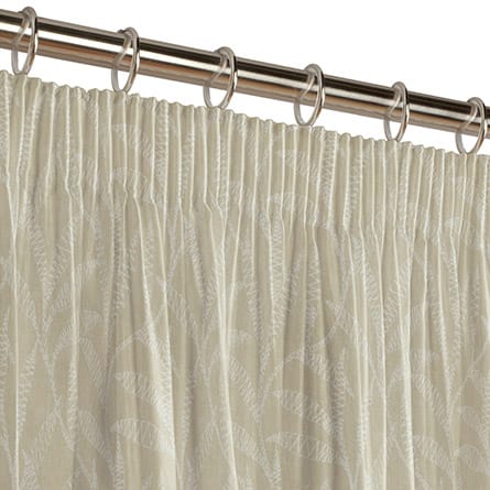Pencil heading curtain