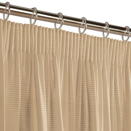 Pencil heading curtain