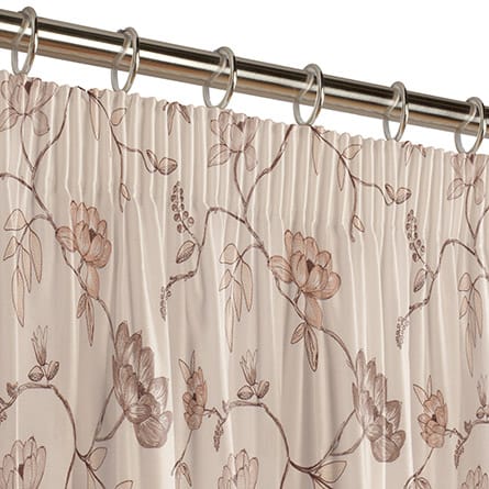 Pencil heading curtain