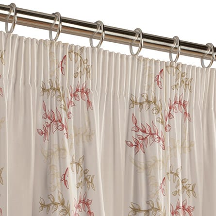 Pencil heading curtain