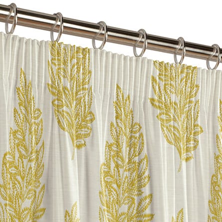 Pencil heading curtain