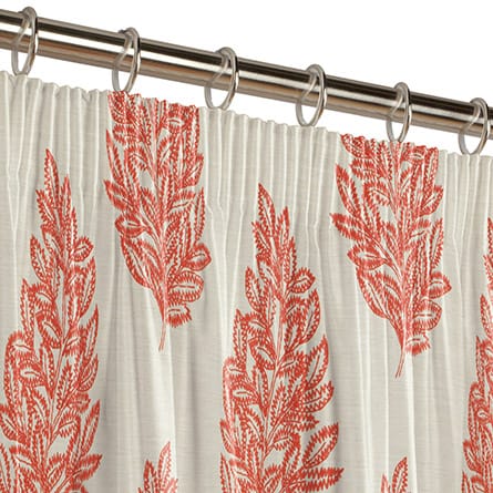 Pencil heading curtain