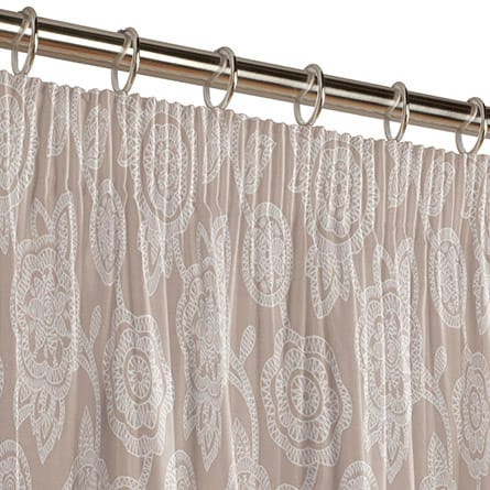 Pencil heading curtain