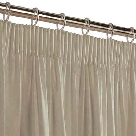 Pencil heading curtain