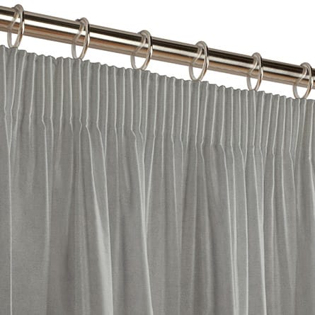 Pencil heading curtain