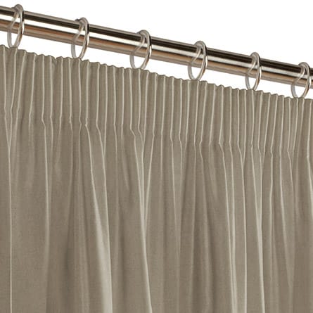 Pencil heading curtain