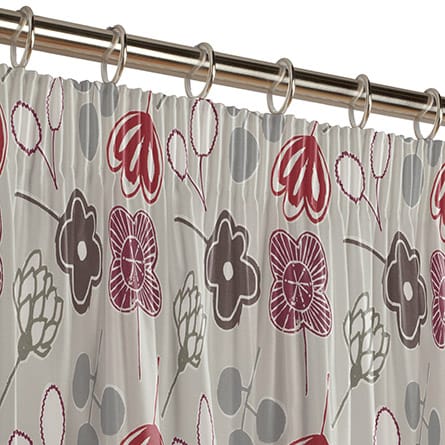 Pencil heading curtain