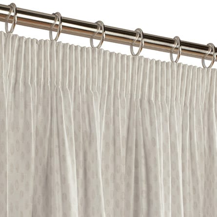 Pencil heading curtain
