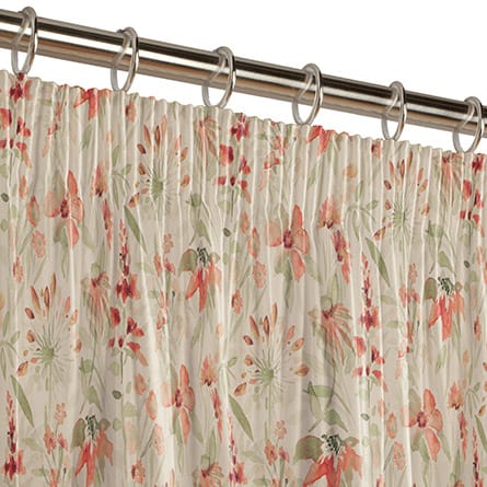 Pencil heading curtain