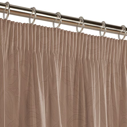 Pencil heading curtain