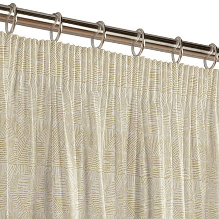 Pencil heading curtain