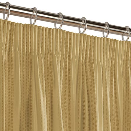Pencil heading curtain