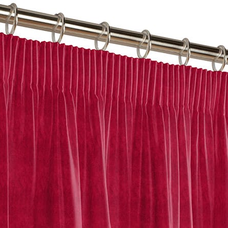 Pencil heading curtain