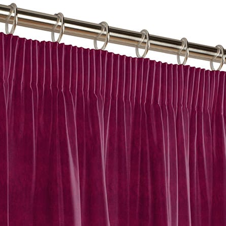 Pencil heading curtain