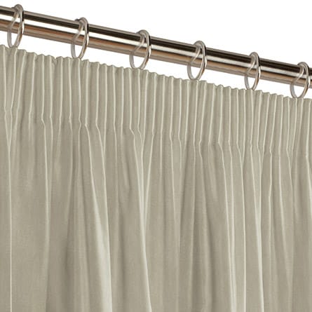 Pencil heading curtain